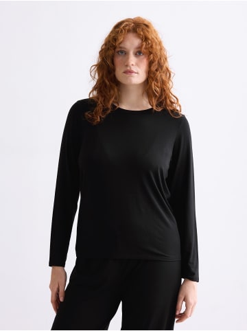 Erlich Textil  lockeres Langarmshirt LIGHT TOUCH LONGSLEEVE in schwarz