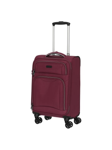 D&N Travel Line 9204 - 4-Rollen-Kabinentrolley S 55 cm (schwarz) in lila