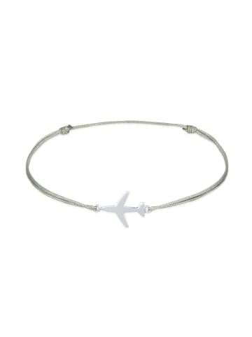 Elli Armband 925 Sterling Silber Flugzeug in Grau