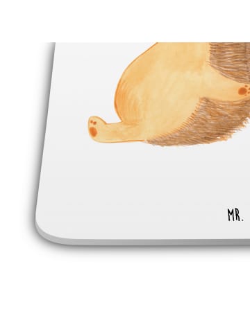 Mr. & Mrs. Panda Untersetzer Igel händchenhaltend ohne Spruch in Weiß