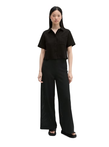 Marc O'Polo Crochet-Bluse relaxed in Schwarz