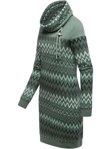 ragwear Sweatkleid Chlloe Zig Zag YOUMODO in Dusty Green