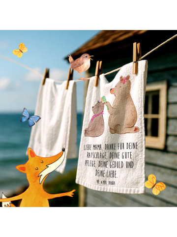 Mr. & Mrs. Panda Handtuch Bär Kind mit Spruch in Weiß