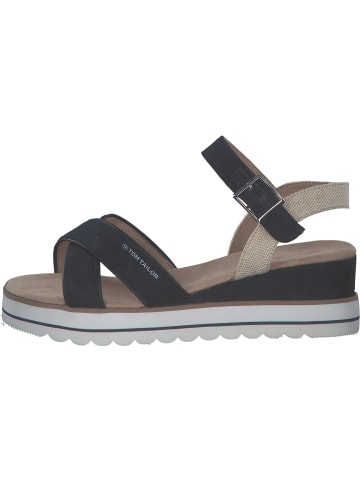 Tom Tailor Keilsandaletten in Navy