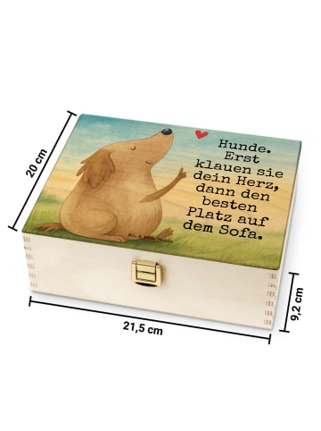 Mr. & Mrs. Panda Teebox Hund Liebe Design mit Spruch in Weiß