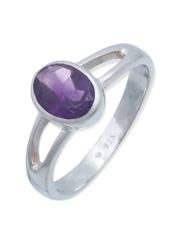 mantraroma 925er Silber - Ringe mit Amethyst facettiert