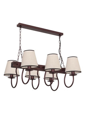 Licht-Erlebnisse Pendelleuchte (B)72 x (L)52 cm in Beige Braun