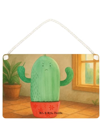 Mr. & Mrs. Panda Schild Kaktus Wut Design ohne Spruch in Weiß