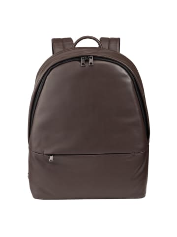 DuDu Casablanca Daypack Leder 40 cm Laptopfach in coffee brown