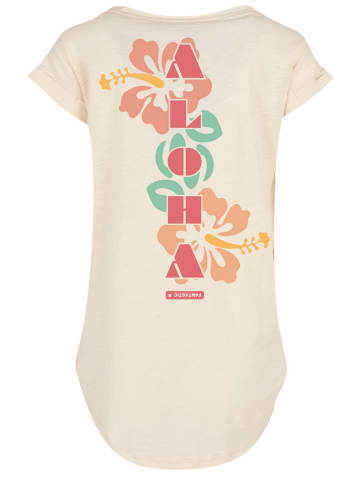 F4NT4STIC Long Cut T-Shirt PLUS SIZE Aloha in Whitesand