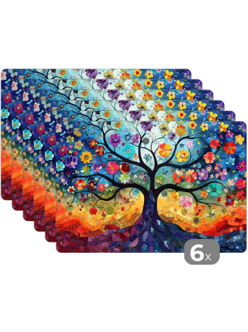 MuchoWow Platzset - Tischset (6-teilig) Blau