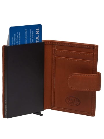 The Chesterfield Brand Leipzig - Kreditkartenetui 6cc 10 cm RFID (black) in cognac