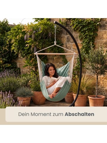 AMANKA XL Outdoor Hängesessel Key Largo mit  Gestell in hellblau