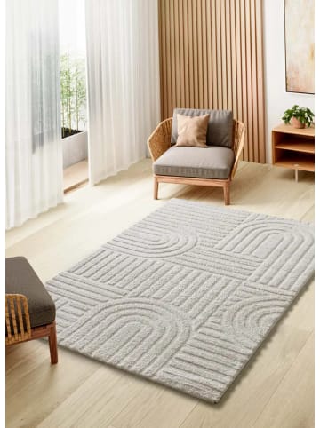 Atticgo Kurzflor-Teppich JUNO in weiß