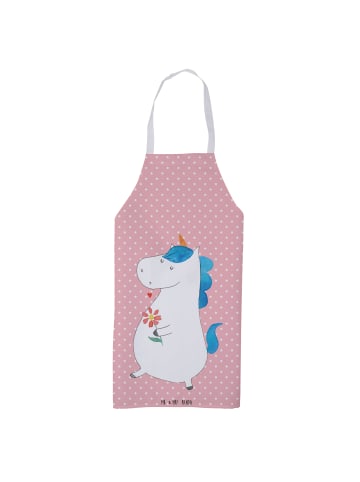 Mr. & Mrs. Panda Schürze Einhorn Spaziergang ohne Spruch in Rot Pastell