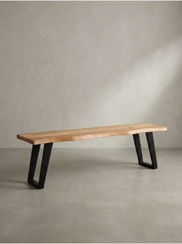 KADIMA DESIGN Esszimmerbank 120x40x45,5 cm Massivholz / Metall mit