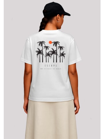 F4NT4STIC T-Shirt Escape Discover the World Palm Trees in off-white
