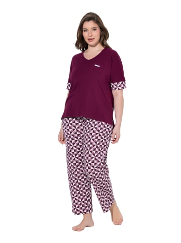 Ulla Popken Pyjama in dunkel beere