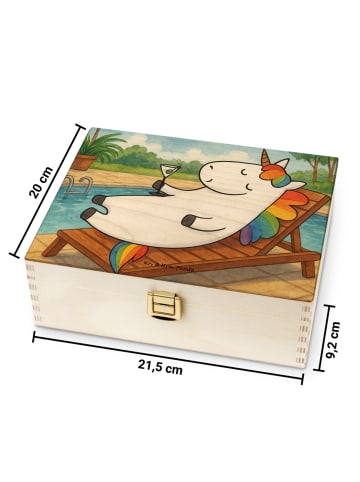 Mr. & Mrs. Panda Aufbewahrungsbox für Teebeutel Einhorn Blümchentail... in Weiß