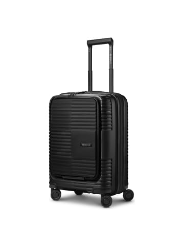 Redolz Essentials 17 2.0 4 Rollen Kabinentrolley 55 cm Laptopfach mit Dehnfalte black