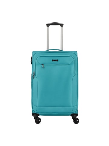 D&N Travel Line 6864 4-Rollen Trolley 66 cm petrol