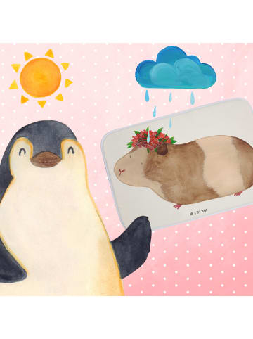 Mr. & Mrs. Panda Badematte Meerschweinchen Weisheit ohne Spruch in Weiß