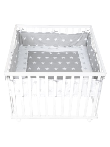 roba roba Laufgittereinlage 'Little Stars' für Modelle 75x100 - 100x100 - Weiß / Grau