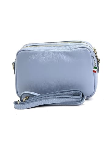 Florence Leder Umhängetasche Florence Tasche hellblau ca. 22cm