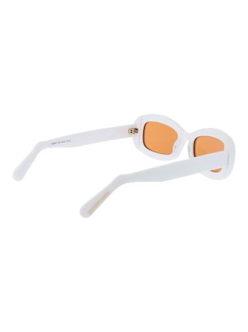 GCDS Unisex Sonnenbrillen Oval Weiß