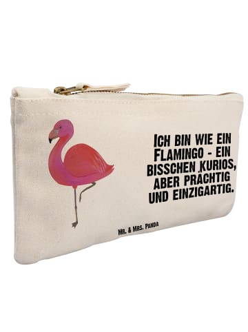 Mr. & Mrs. Panda Schulmäppchen Flamingo Classic mit Spruch in Weiß