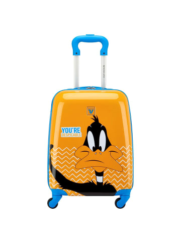 Roncato Looney Tunes Kids - 4-Rollen-Kindertrolley 44 cm (Tweety Giallo) in Daffy Duck Arancio