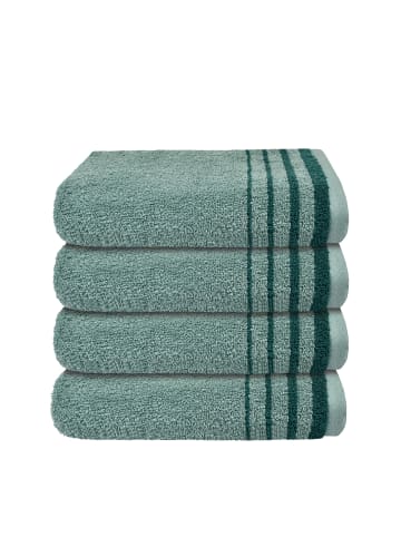 Chiemsee Jacquard Handtuch-Set Miami 4-teilig in Smaragd und Mint