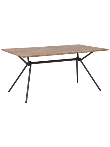 Beliani Esszimmertisch AMSTERDAM in Braun/Schwarz - (W) 90 x (H) 75 x (L) 160 cm