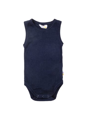 Joha Unterhemdbody ärmellos aus Merinowolle in navy