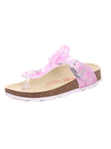 superfit Tieffußbett Pantolette FUSSBETTPANTOFFEL in Rosa/Silber