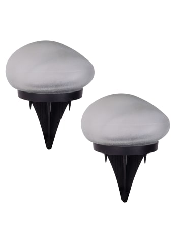 näve LED Solarleuchte "GURI" in weiß - (L)14 cm x (B)12 cm x (H)8.5 cm