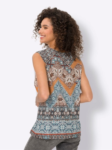 Heine Shirttop in papaya-rotbraun-bedruckt