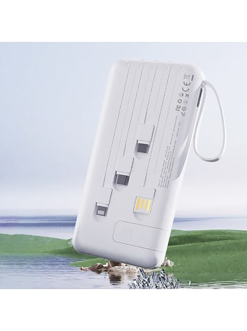 Dudao K11 Pro 20000mAh Powerbank mit Kabeln weiß