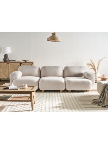 Beliani 3-tlg Modulsofa AMLI in Weiß/Braun