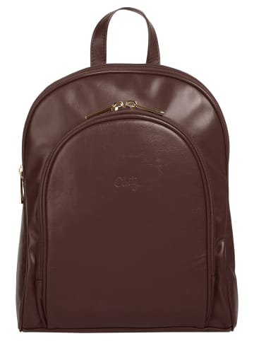Cluty City-Rucksack echt Leder in braun