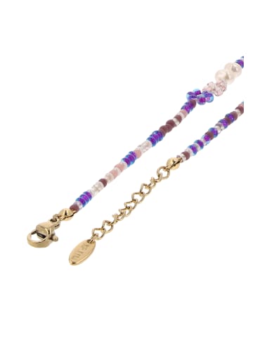 IZIA Women Stud Earrings in Gold Violet