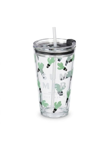 relaxdays 4 x Trinkglas "Kaktus" in Transparent