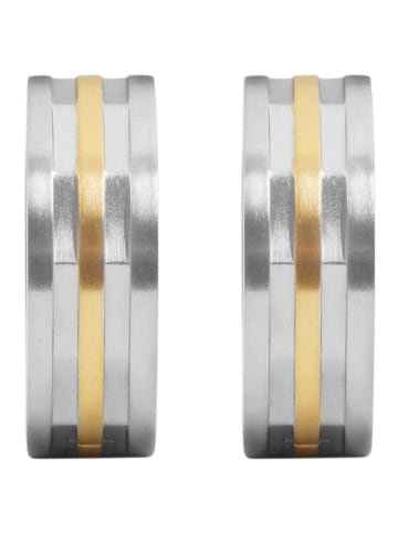 Adeliás Damen Ohrringe – Klappcreole aus Edelstahl in silber