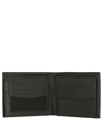 oxmox Leather - Querscheinbörse 6cc 12 cm RFID in schwarz