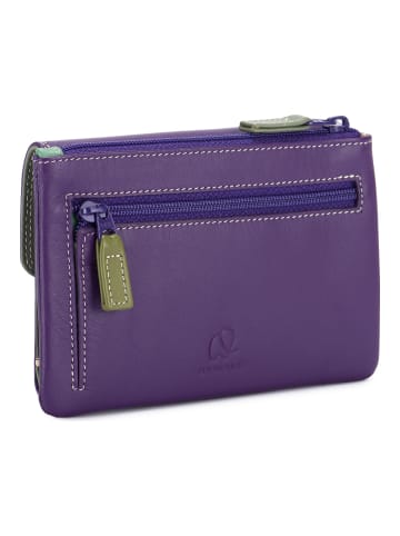 MYWALIT Geldbörse RFID Schutz Leder 14 cm  orchid