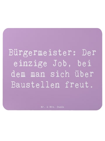 Mr. & Mrs. Panda Mauspad Spruch Bürgermeister Freude mit Spruch in Lavendeltraum