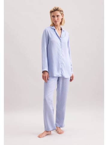 Seidensticker Pyjama Regular in Mittelblau