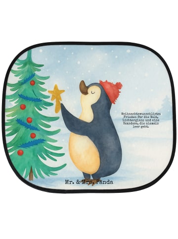 Mr. & Mrs. Panda Auto Sonnenschutz Pinguin Weihnachtsbaum Design... in Weiß