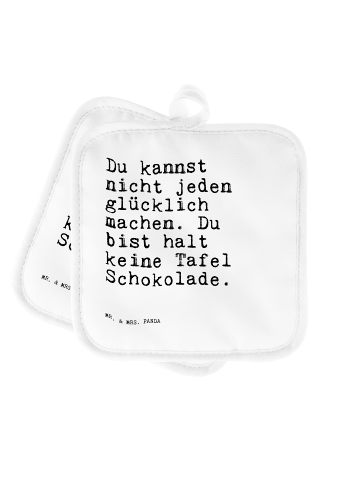 Mr. & Mrs. Panda Topflappen Du kannst nicht jeden... mit Spruch in Weiß
