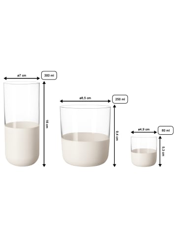 Villeroy & Boch 12-tlg. Bargläser Manufacture Rock in Weiß-Transparent – in weiß-transparent
